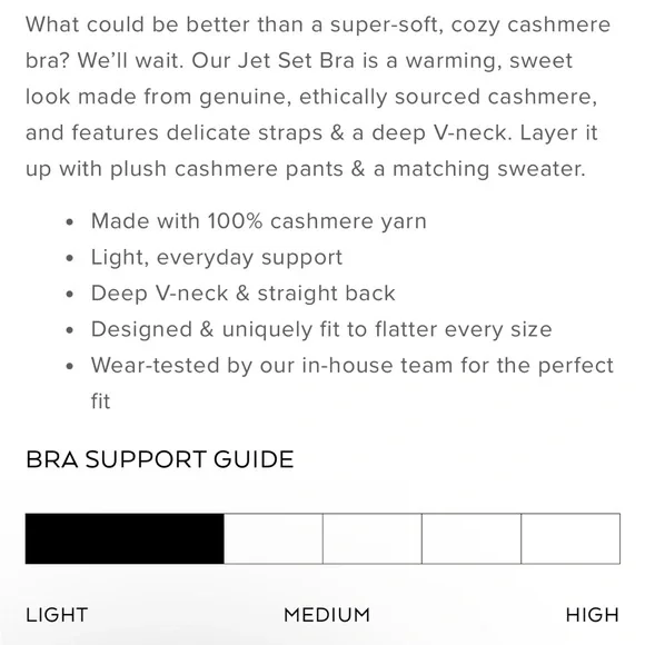 NWT Alo Yoga Cashmere Jet Set Bra, Size M - Picture 3 of 6